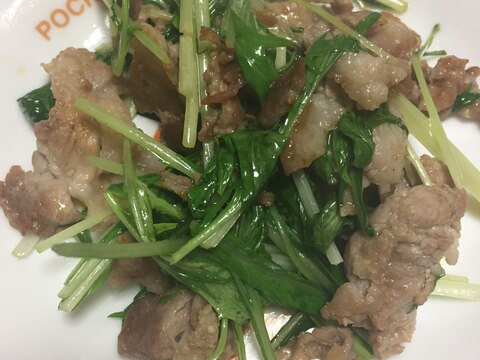 豚肉と水菜の炒め物